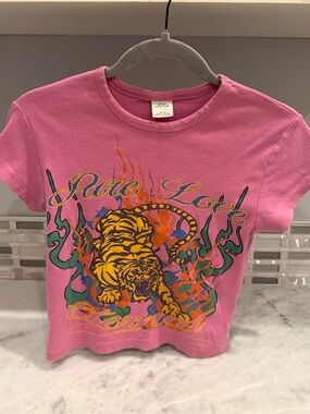 Urban Outfitters Pink Graphic Tiger Tee